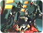 Captain Orion is knocked off his feet