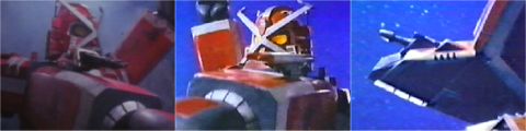 Dai-X's Super Cannon, torpedoes and foot laser