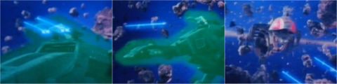 X-Bomber opening up with the top-mounted lasers