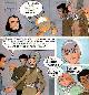 French comic book page introducing the characters - note the different names!